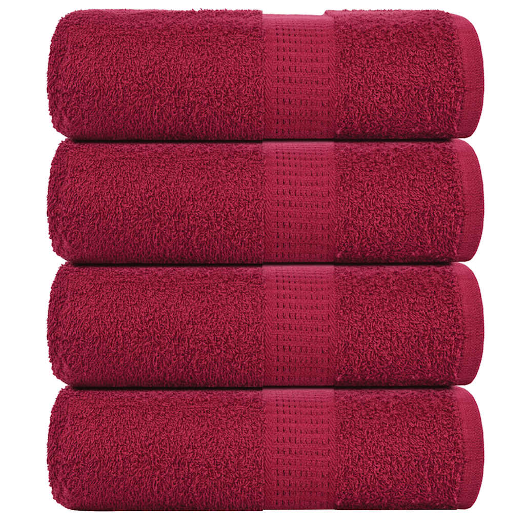 vidaXL Prosoape de baie 4 buc. FROGN Bordeaux 30x30 cm 100% bumbac vidaXL Prosoape de baie 4 buc. FROGN Bordeaux 30x30 cm 100% bumbac