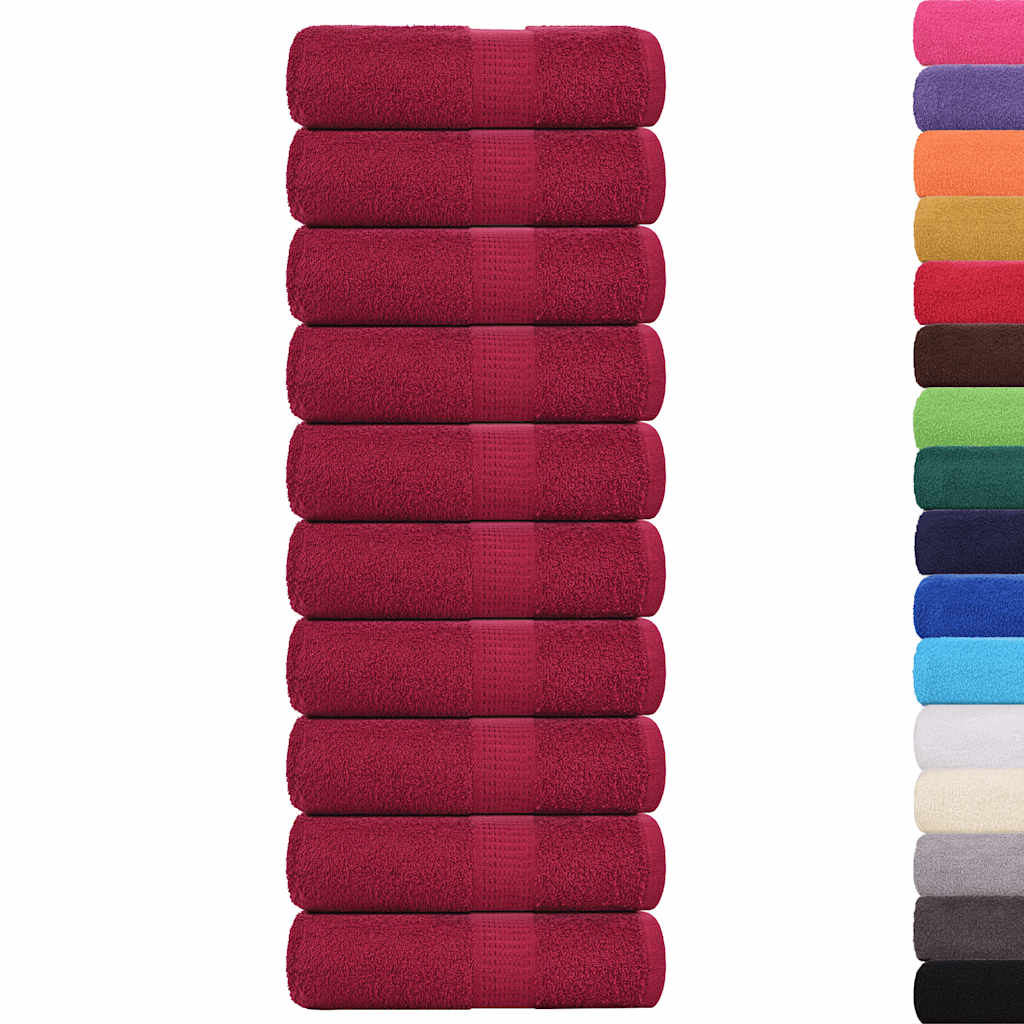 vidaXL Prosoape de baie 10 buc. FROGN Bordeaux 30x30 cm 100% bumbac vidaXL Prosoape de baie 10 buc. FROGN Bordeaux 30x30 cm 100% bumbac