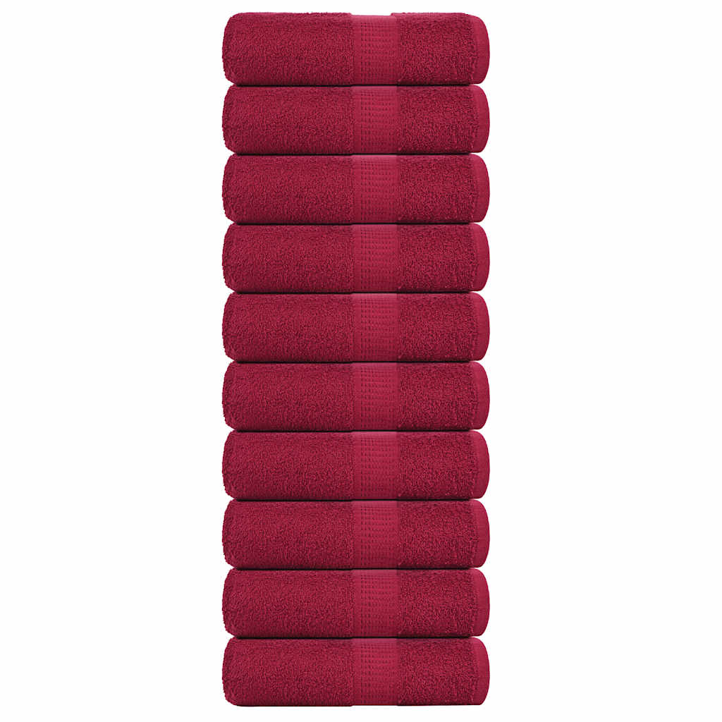 vidaXL Prosoape de baie 10 buc. FROGN Bordeaux 30x30 cm 100% bumbac vidaXL Prosoape de baie 10 buc. FROGN Bordeaux 30x30 cm 100% bumbac