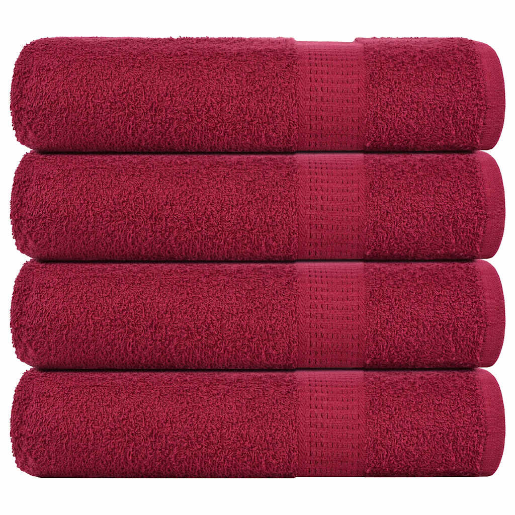vidaXL Prosoape de baie 4 buc Bordeaux 100x150 cm 360 g/m² 100% bumbac vidaXL Prosoape de baie 4 buc Bordeaux 100x150 cm 360 g/m² 100% bumbac
