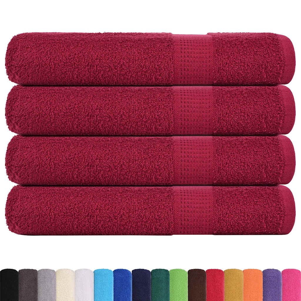 vidaXL Prosoape saună 4 buc Bordeaux 80x200 cm 360 g/m² 100% bumbac vidaXL Prosoape saună 4 buc Bordeaux 80x200 cm 360 g/m² 100% bumbac