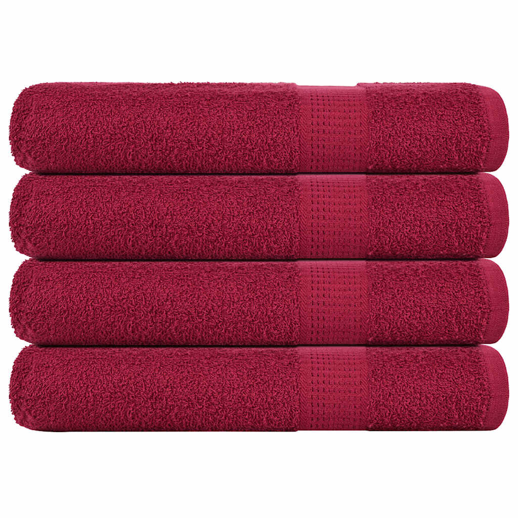 vidaXL Prosoape saună 4 buc Bordeaux 80x200 cm 360 g/m² 100% bumbac vidaXL Prosoape saună 4 buc Bordeaux 80x200 cm 360 g/m² 100% bumbac