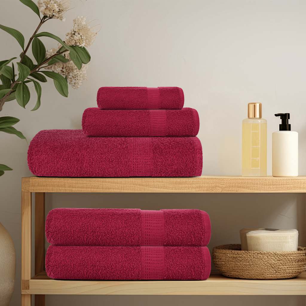 vidaXL Prosoape 10 buc Bordeaux 100x200 cm 360 g/m² 100% bumbac vidaXL Prosoape 10 buc Bordeaux 100x200 cm 360 g/m² 100% bumbac