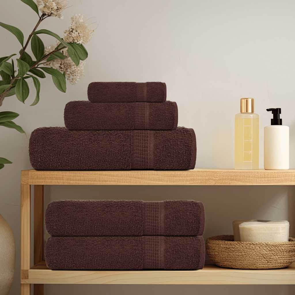 vidaXL Prosoape de baie 2 buc maro 100x150 cm 360 g/m² 100% bumbac vidaXL Prosoape de baie 2 buc maro 100x150 cm 360 g/m² 100% bumbac