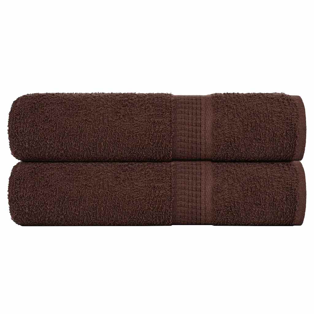 vidaXL Prosoape de baie 2 buc maro 100x150 cm 360 g/m² 100% bumbac vidaXL Prosoape de baie 2 buc maro 100x150 cm 360 g/m² 100% bumbac