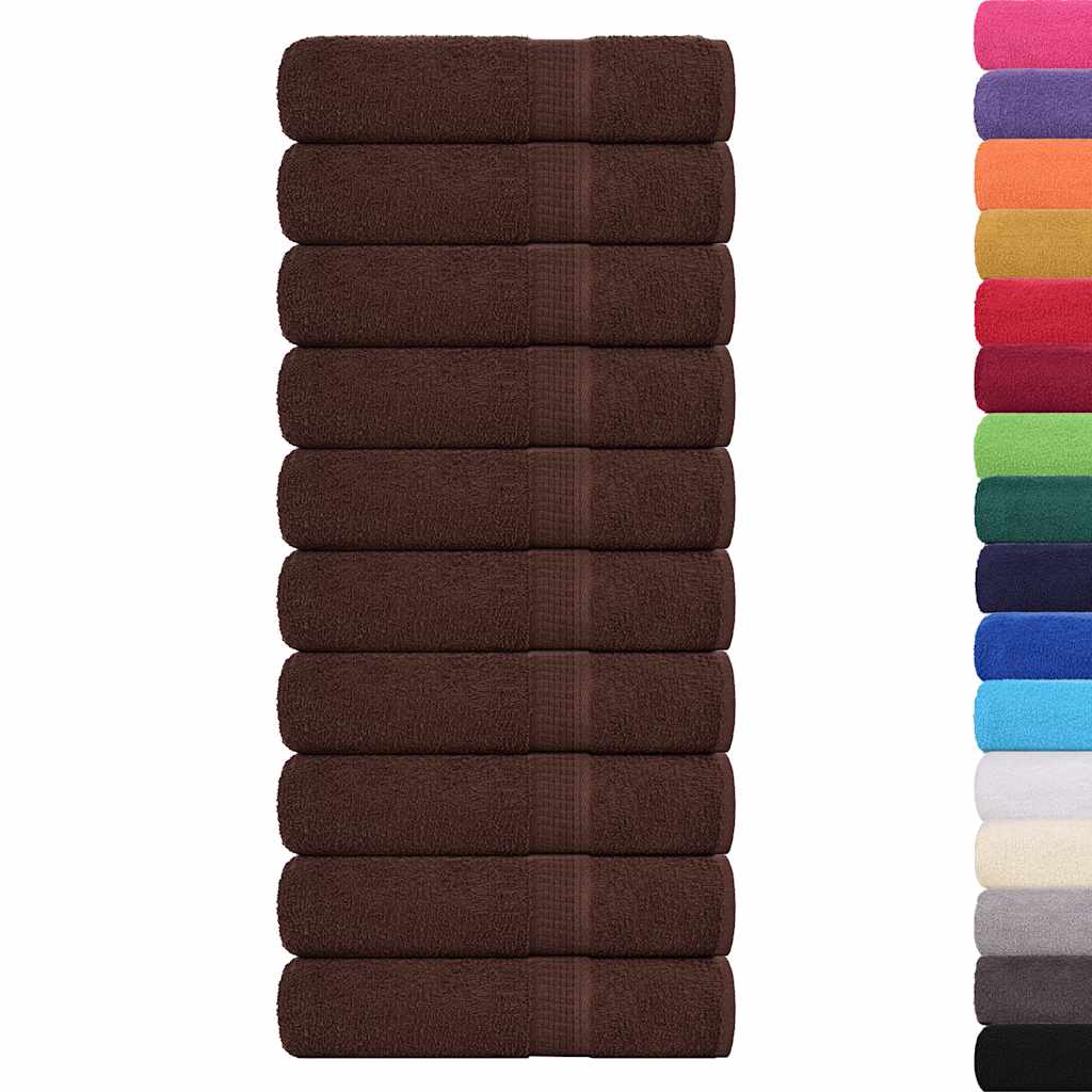vidaXL Prosoape de baie 10 buc maro 100x150 cm 360 g/m² 100% bumbac vidaXL Prosoape de baie 10 buc maro 100x150 cm 360 g/m² 100% bumbac