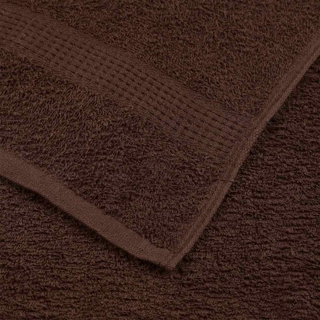 vidaXL Prosoape de baie 10 buc maro 100x150 cm 360 g/m² 100% bumbac vidaXL Prosoape de baie 10 buc maro 100x150 cm 360 g/m² 100% bumbac