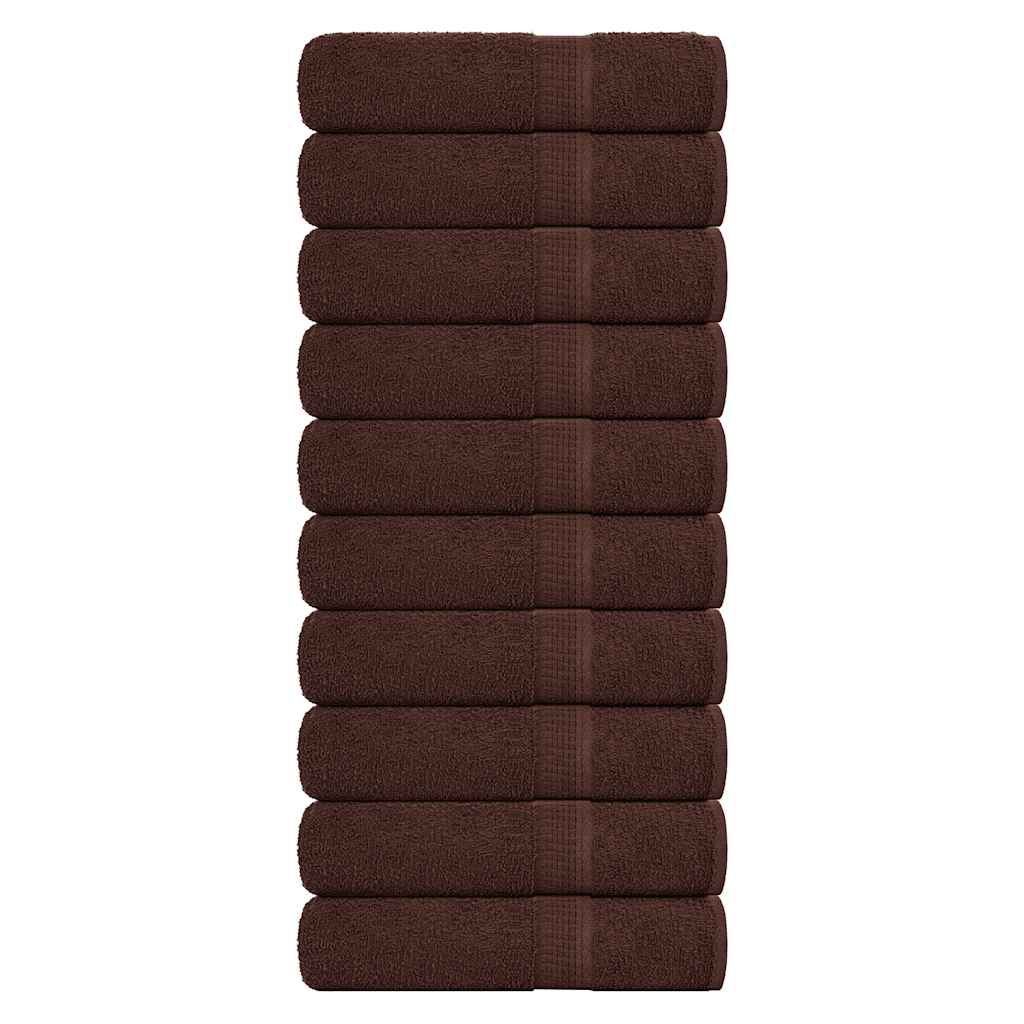 vidaXL Prosoape de baie 10 buc maro 100x150 cm 360 g/m² 100% bumbac vidaXL Prosoape de baie 10 buc maro 100x150 cm 360 g/m² 100% bumbac