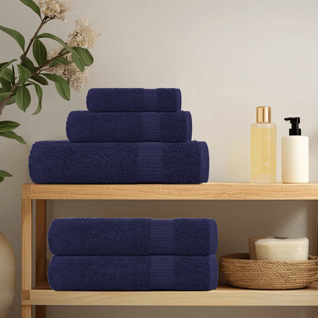 vidaXL Prosoape de baie 4 buc. FROGN albastru marin 30x30 cm 100% bumbac vidaXL Prosoape de baie 4 buc. FROGN albastru marin 30x30 cm 100% bumbac