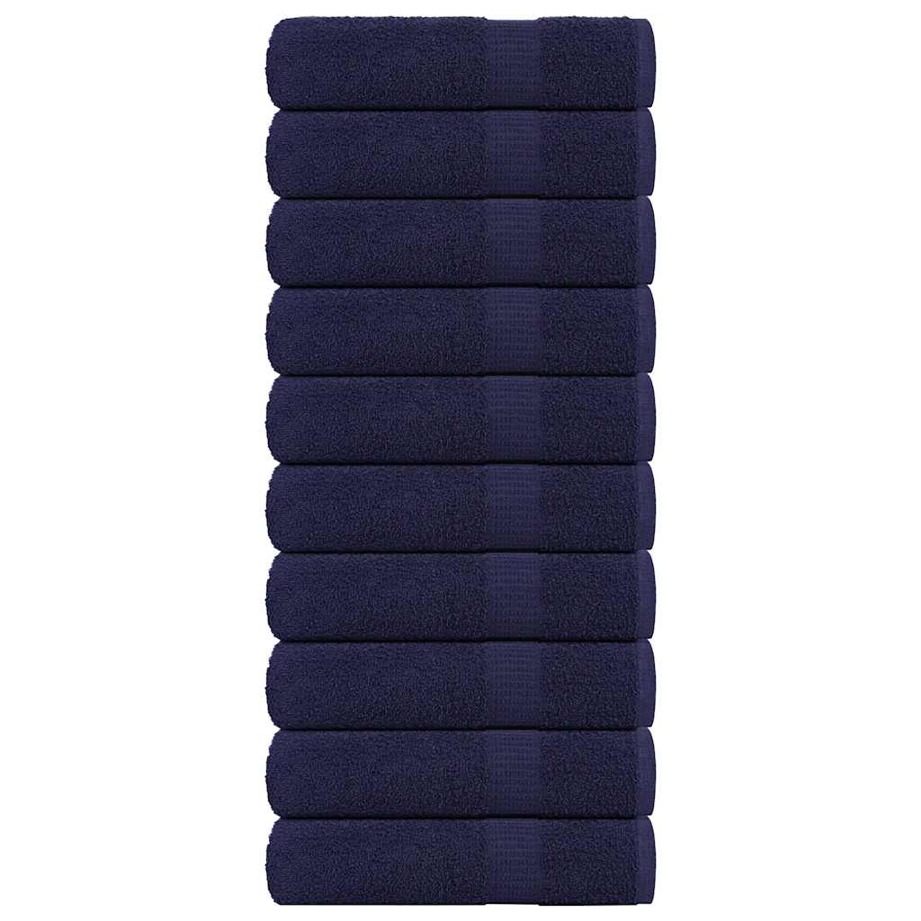 vidaXL Prosoape de baie, FROGN, 10 buc, albastru marin, 100x150 cm, 360 g/m²