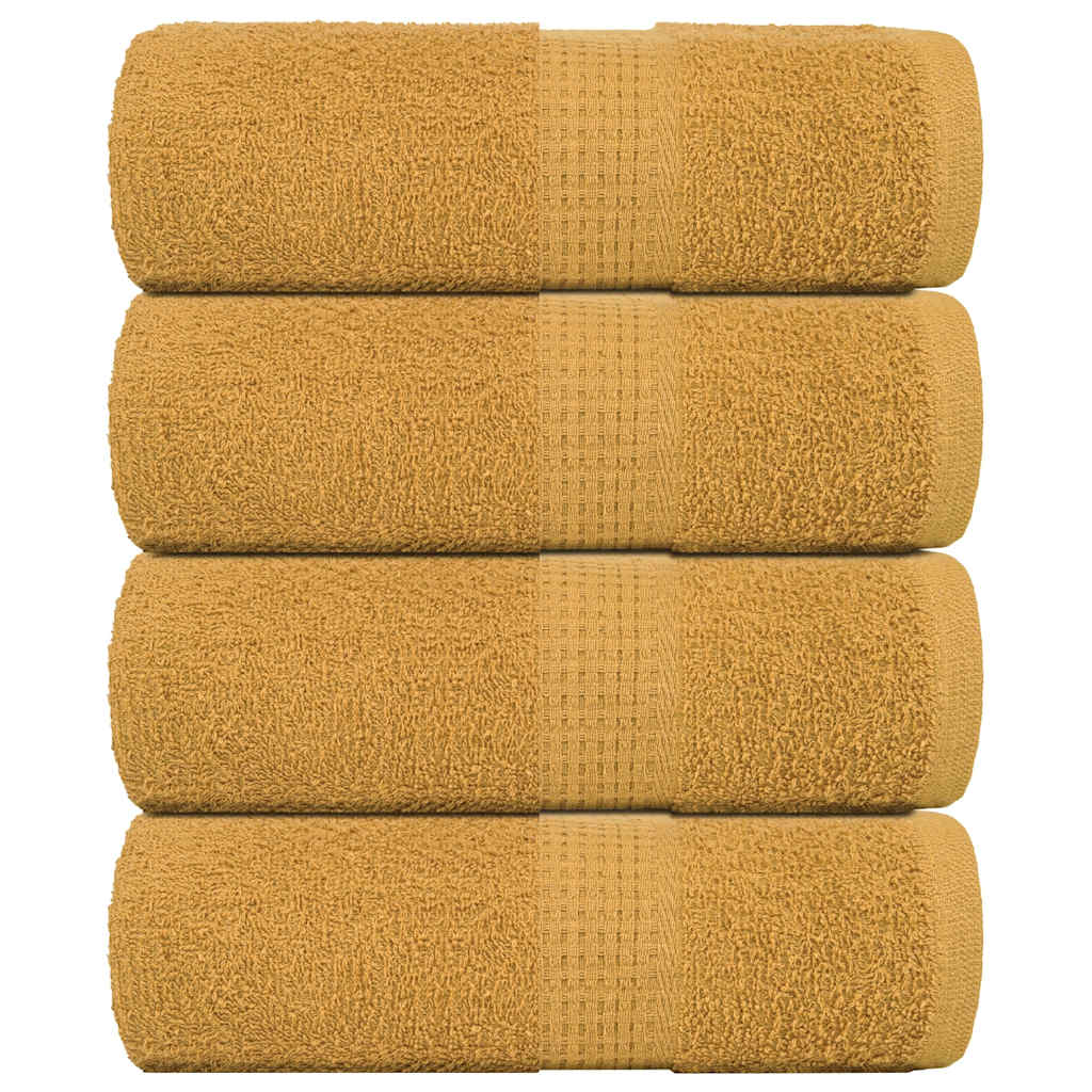 vidaXL Prosoape de baie 4 buc. FROGN aurii 30x30 cm 100% bumbac vidaXL Prosoape de baie 4 buc. FROGN aurii 30x30 cm 100% bumbac