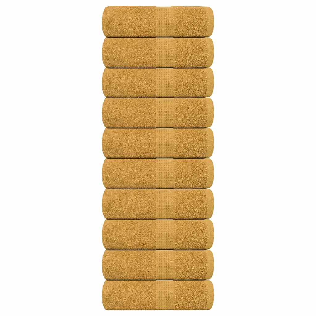 vidaXL Prosoape de baie 10 buc. FROGN aurii 30x30 cm 100% bumbac vidaXL Prosoape de baie 10 buc. FROGN aurii 30x30 cm 100% bumbac