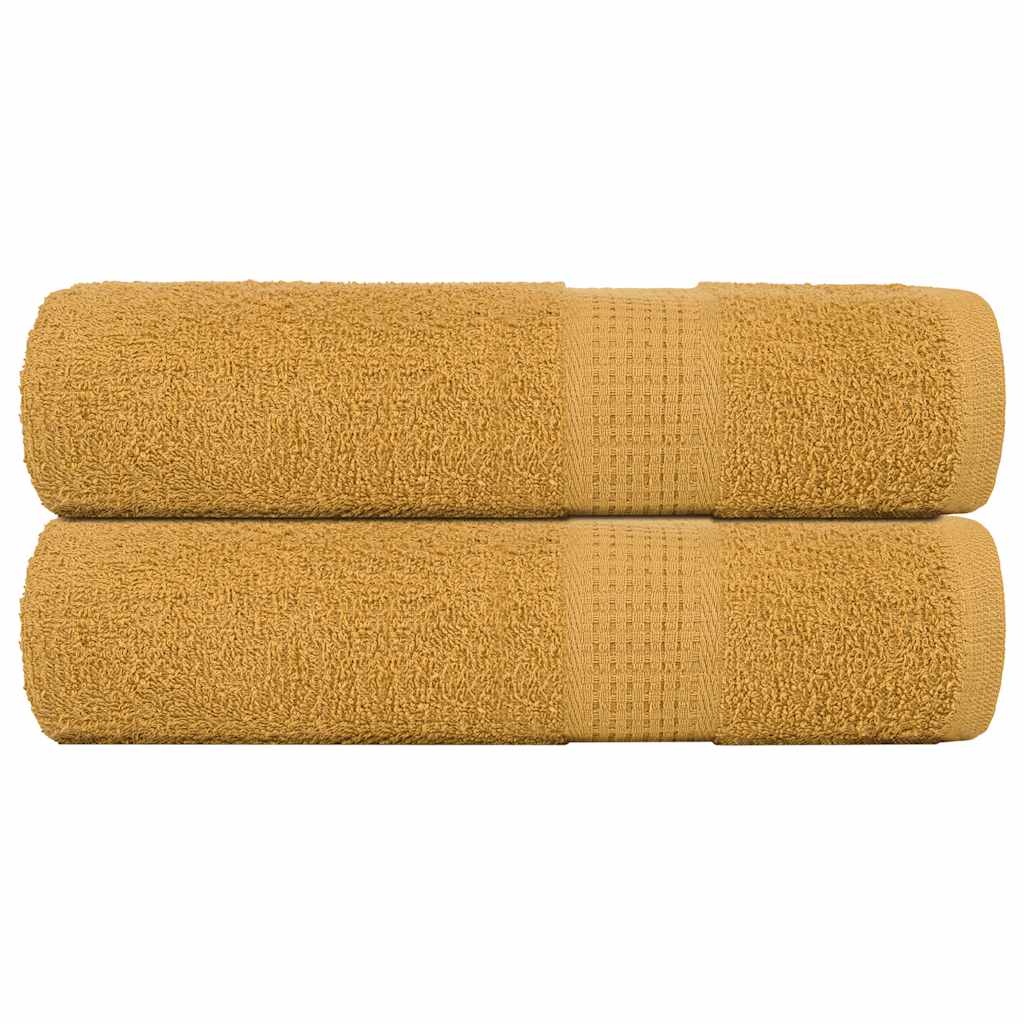 vidaXL Prosoape de duș 2 buc Aur 70x140 cm 360 g/m² 100% bumbac vidaXL Prosoape de duș 2 buc Aur 70x140 cm 360 g/m² 100% bumbac