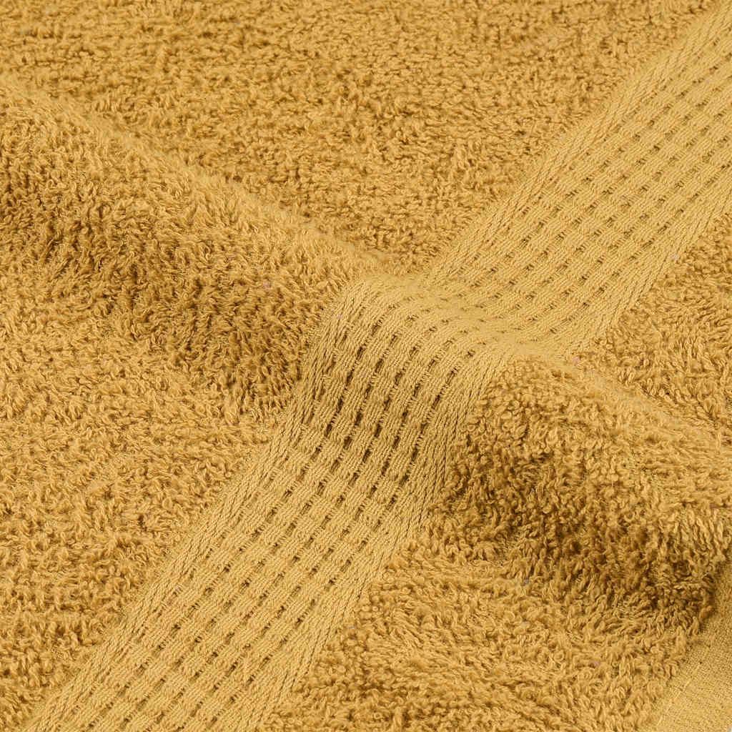 vidaXL Prosoape de baie 10 buc Aur 100x150 cm 360 g/m² 100% bumbac