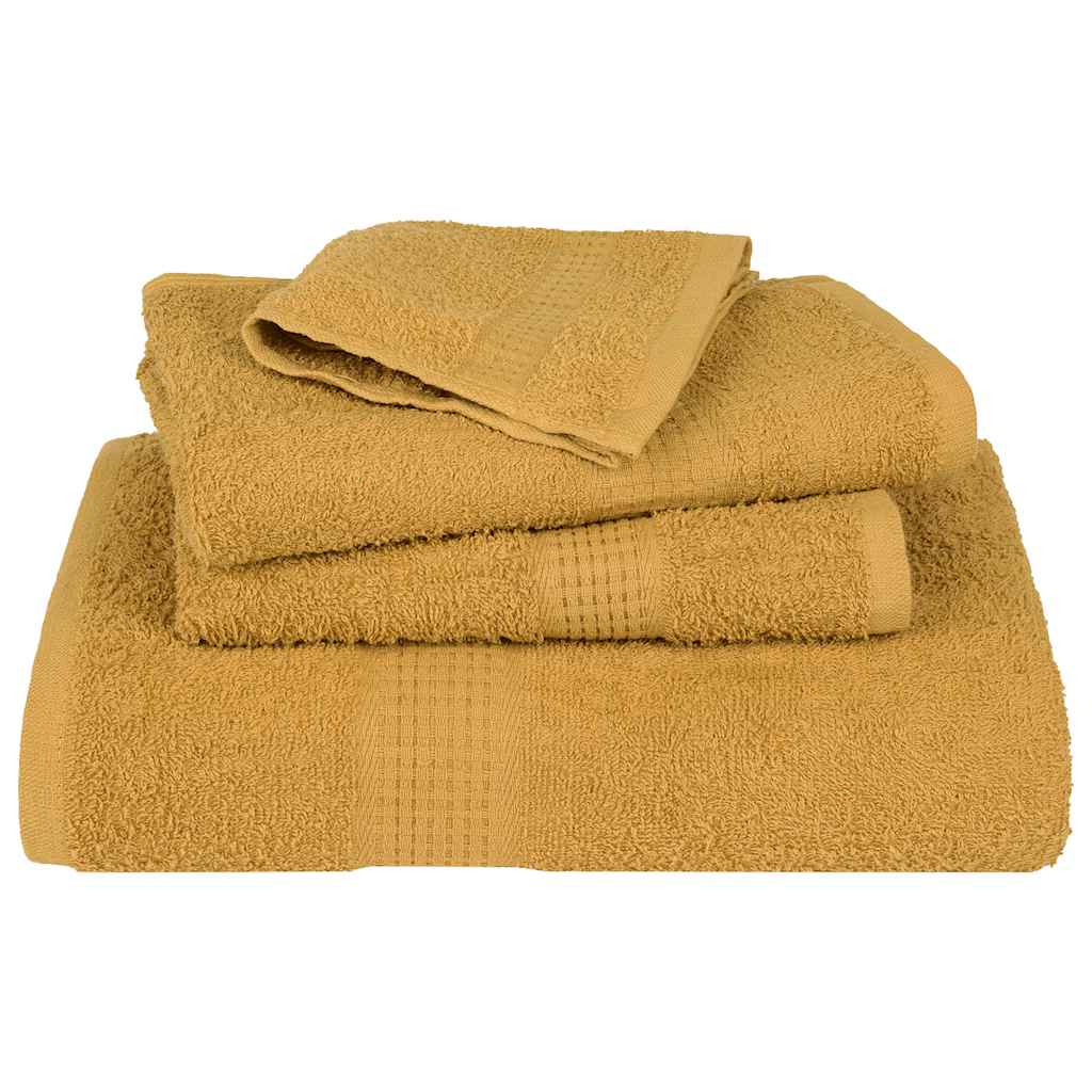vidaXL Prosoape saună 4 buc Aur 80x200 cm 360 g/m² 100% bumbac vidaXL Prosoape saună 4 buc Aur 80x200 cm 360 g/m² 100% bumbac