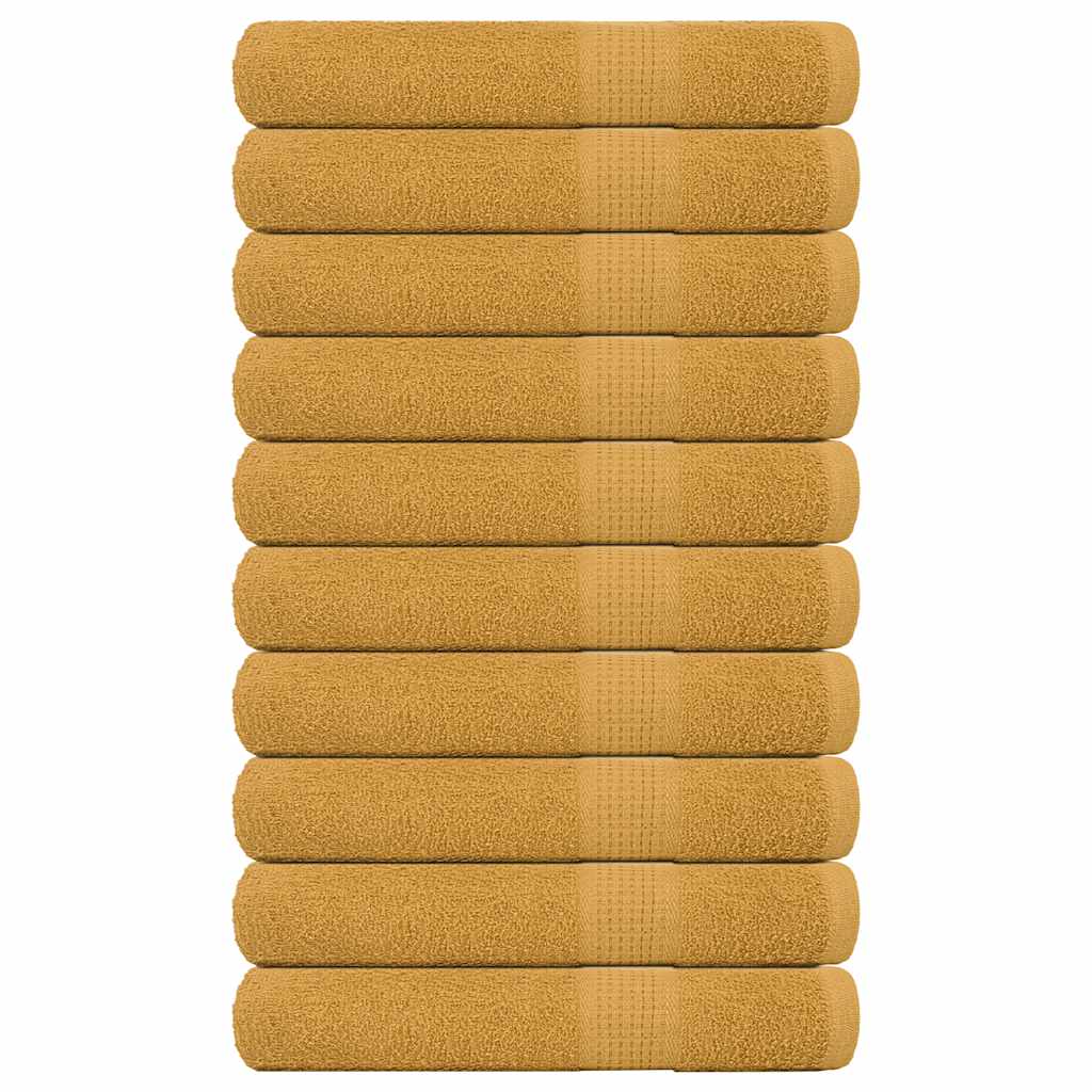 vidaXL Prosoape saună 10 buc Aur 80x200 cm 360 g/m² 100% bumbac vidaXL Prosoape saună 10 buc Aur 80x200 cm 360 g/m² 100% bumbac