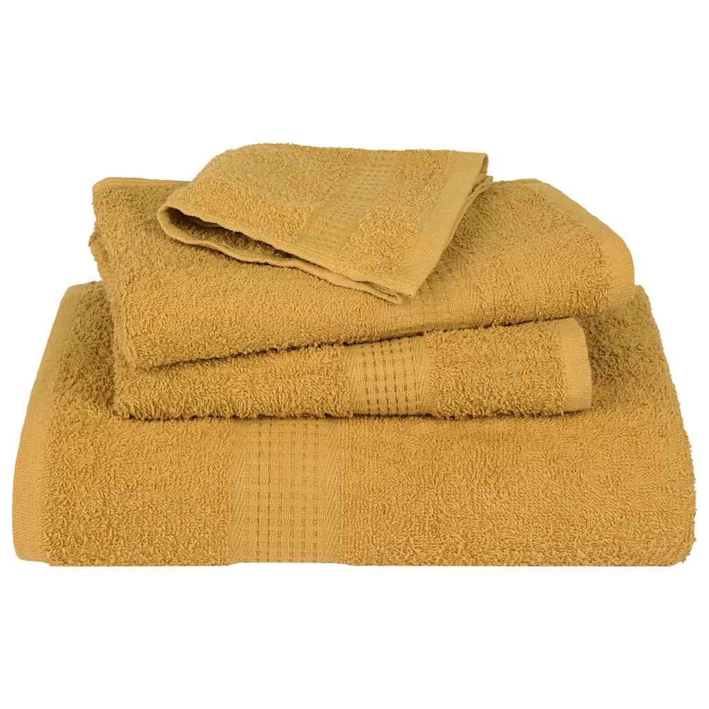 vidaXL Prosoape 2 buc Aur 100x200 cm 360 g/m² 100% bumbac vidaXL Prosoape 2 buc Aur 100x200 cm 360 g/m² 100% bumbac