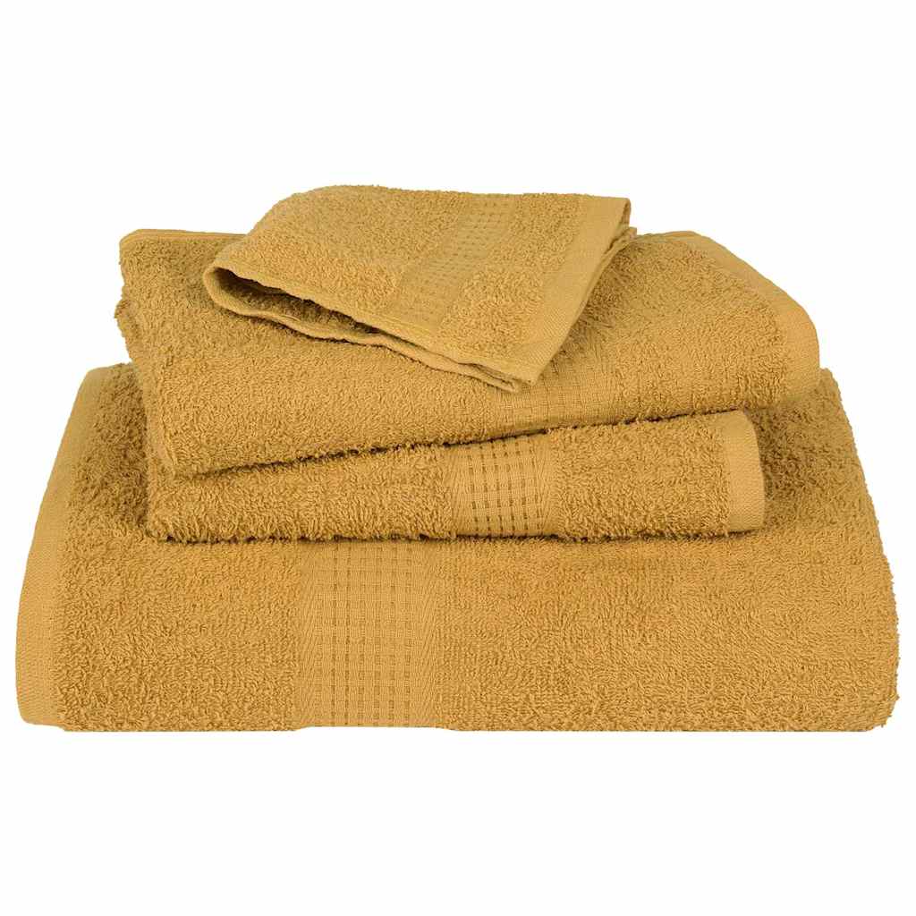 vidaXL Prosoape 4 buc Aur 100x200 cm 360 g/m² 100% bumbac vidaXL Prosoape 4 buc Aur 100x200 cm 360 g/m² 100% bumbac