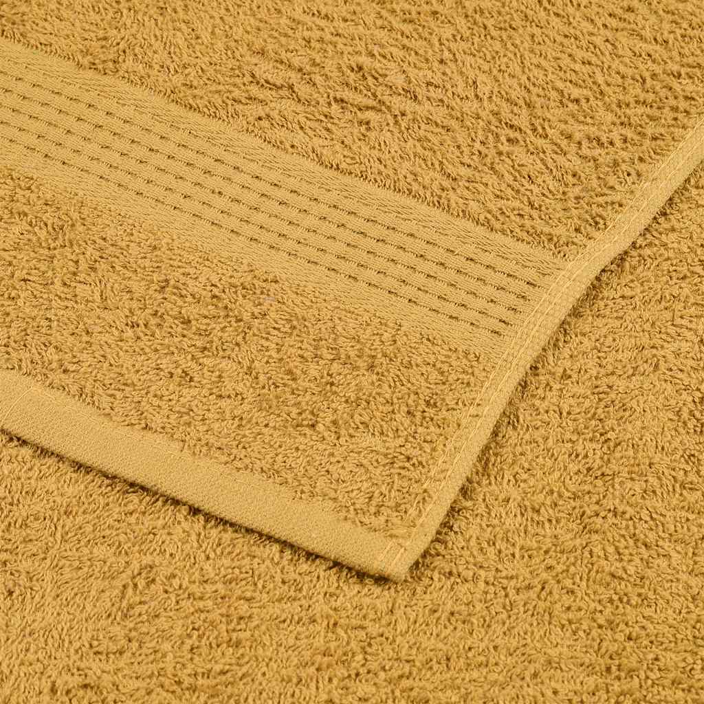 vidaXL Prosoape 4 buc Aur 100x200 cm 360 g/m² 100% bumbac vidaXL Prosoape 4 buc Aur 100x200 cm 360 g/m² 100% bumbac