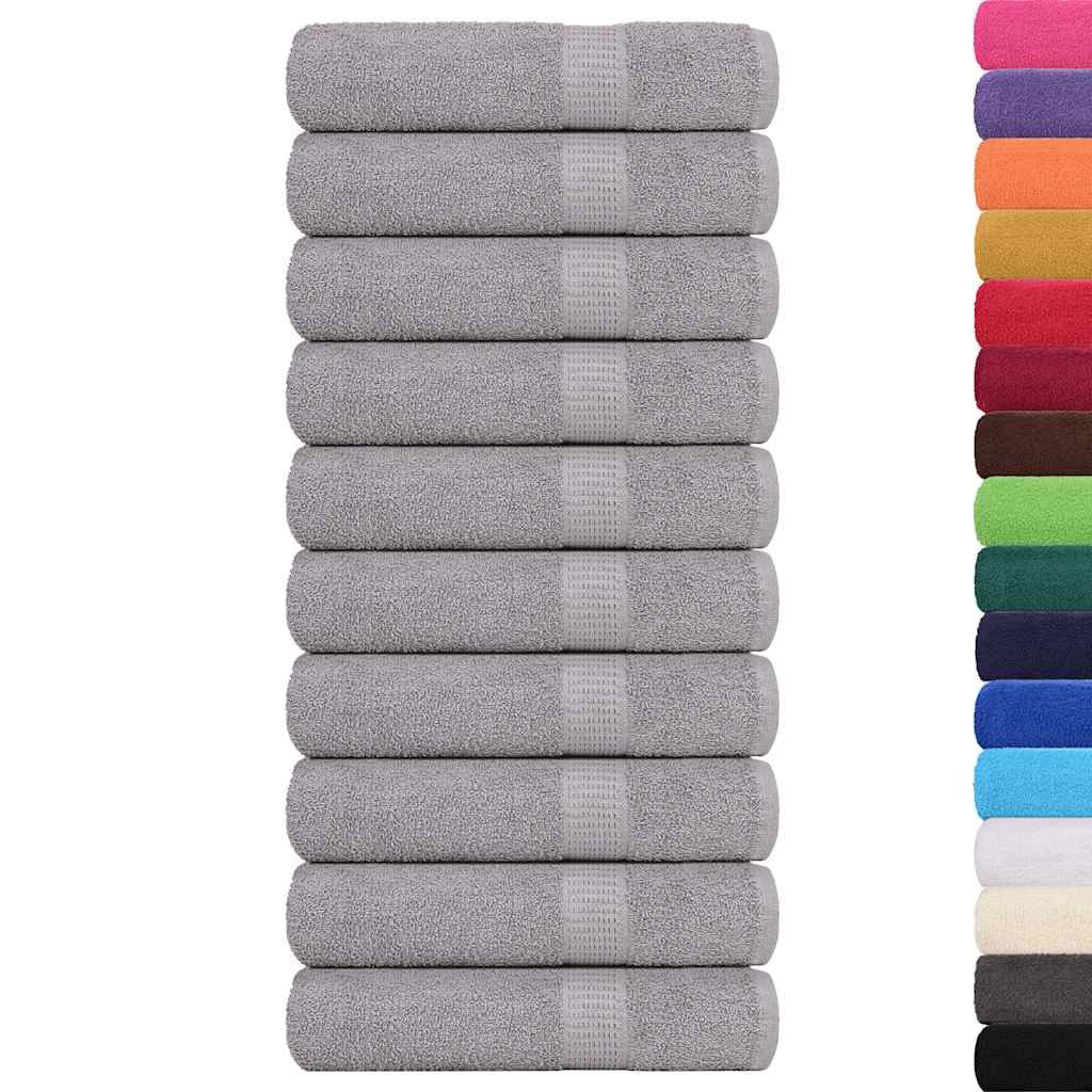 vidaXL Prosoape de baie 10 buc Gri 100x150 cm 360 g/m² 100% bumbac vidaXL Prosoape de baie 10 buc Gri 100x150 cm 360 g/m² 100% bumbac