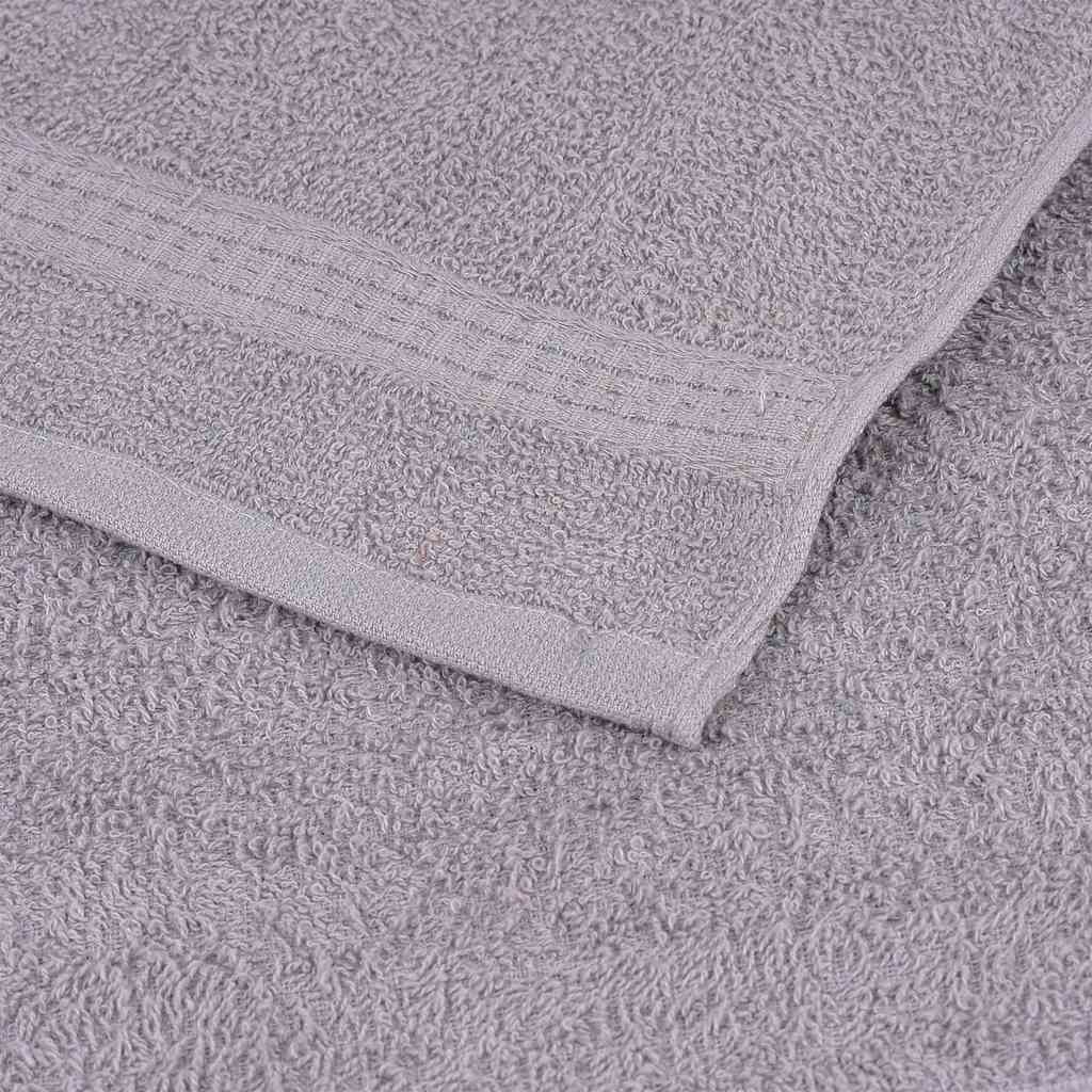 vidaXL Prosoape de baie 10 buc Gri 100x150 cm 360 g/m² 100% bumbac vidaXL Prosoape de baie 10 buc Gri 100x150 cm 360 g/m² 100% bumbac