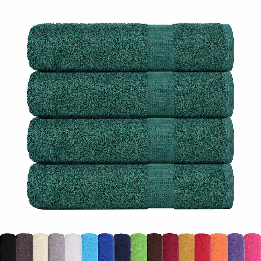 vidaXL Prosoape de duș 4 buc Verde 70x140 cm 360 g/m² 100% bumbac vidaXL Prosoape de duș 4 buc Verde 70x140 cm 360 g/m² 100% bumbac