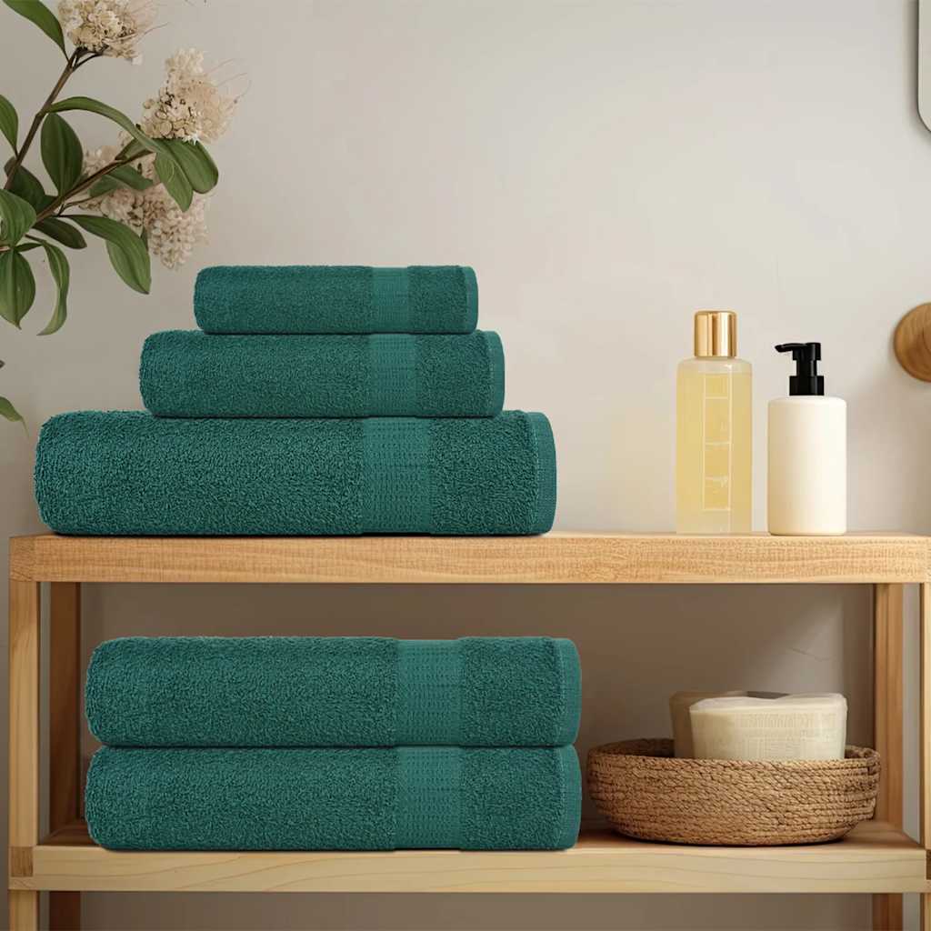 vidaXL Prosoape de duș 4 buc Verde 70x140 cm 360 g/m² 100% bumbac vidaXL Prosoape de duș 4 buc Verde 70x140 cm 360 g/m² 100% bumbac