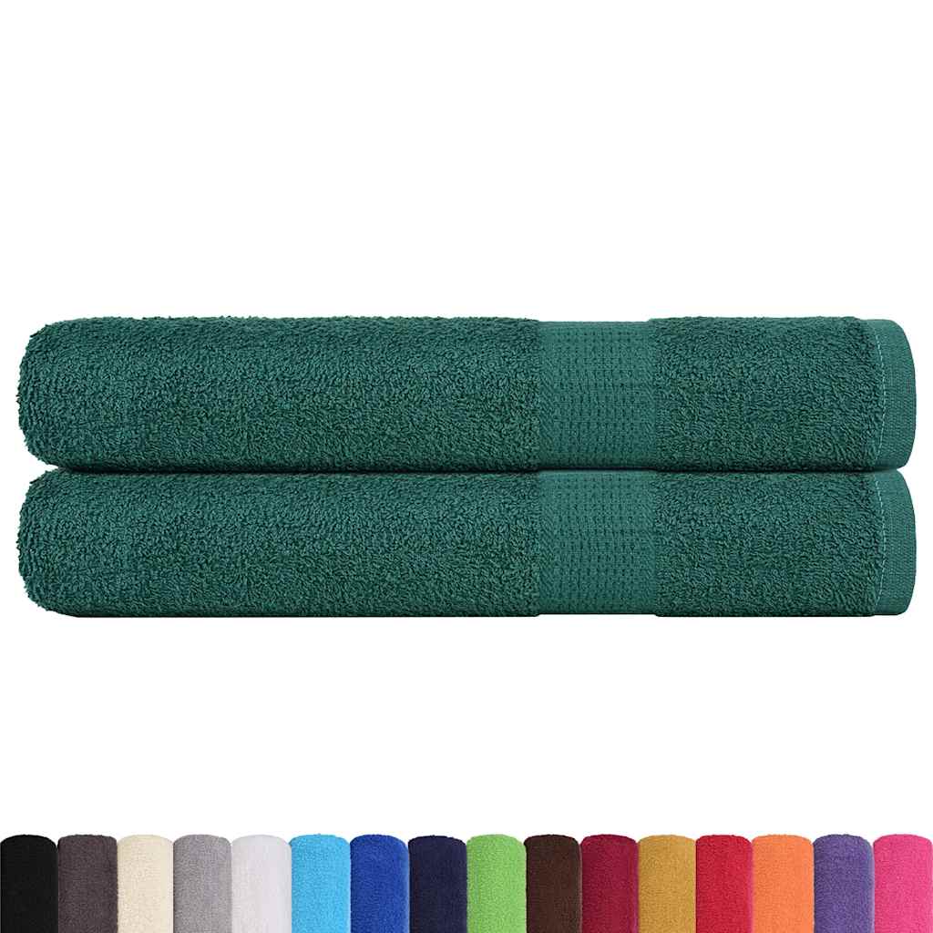 vidaXL Prosoape pentru saună 2 buc Verde 80x200cm 360 g/m² 100% bumbac vidaXL Prosoape pentru saună 2 buc Verde 80x200cm 360 g/m² 100% bumbac