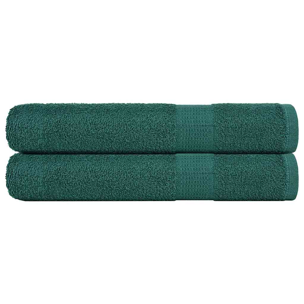 vidaXL Prosoape pentru saună 2 buc Verde 80x200cm 360 g/m² 100% bumbac vidaXL Prosoape pentru saună 2 buc Verde 80x200cm 360 g/m² 100% bumbac