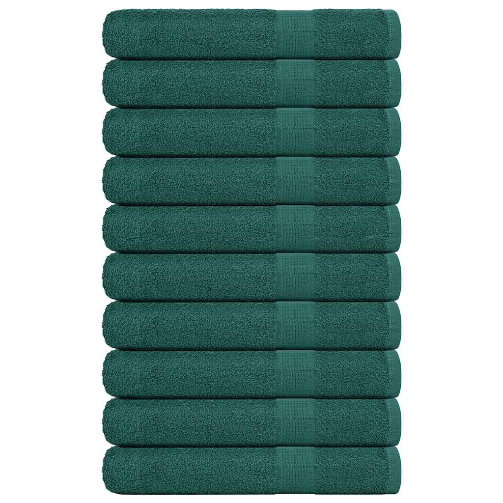 vidaXL Prosoape 10 buc Verde 100x200 cm 360 g/m² 100% bumbac vidaXL Prosoape 10 buc Verde 100x200 cm 360 g/m² 100% bumbac