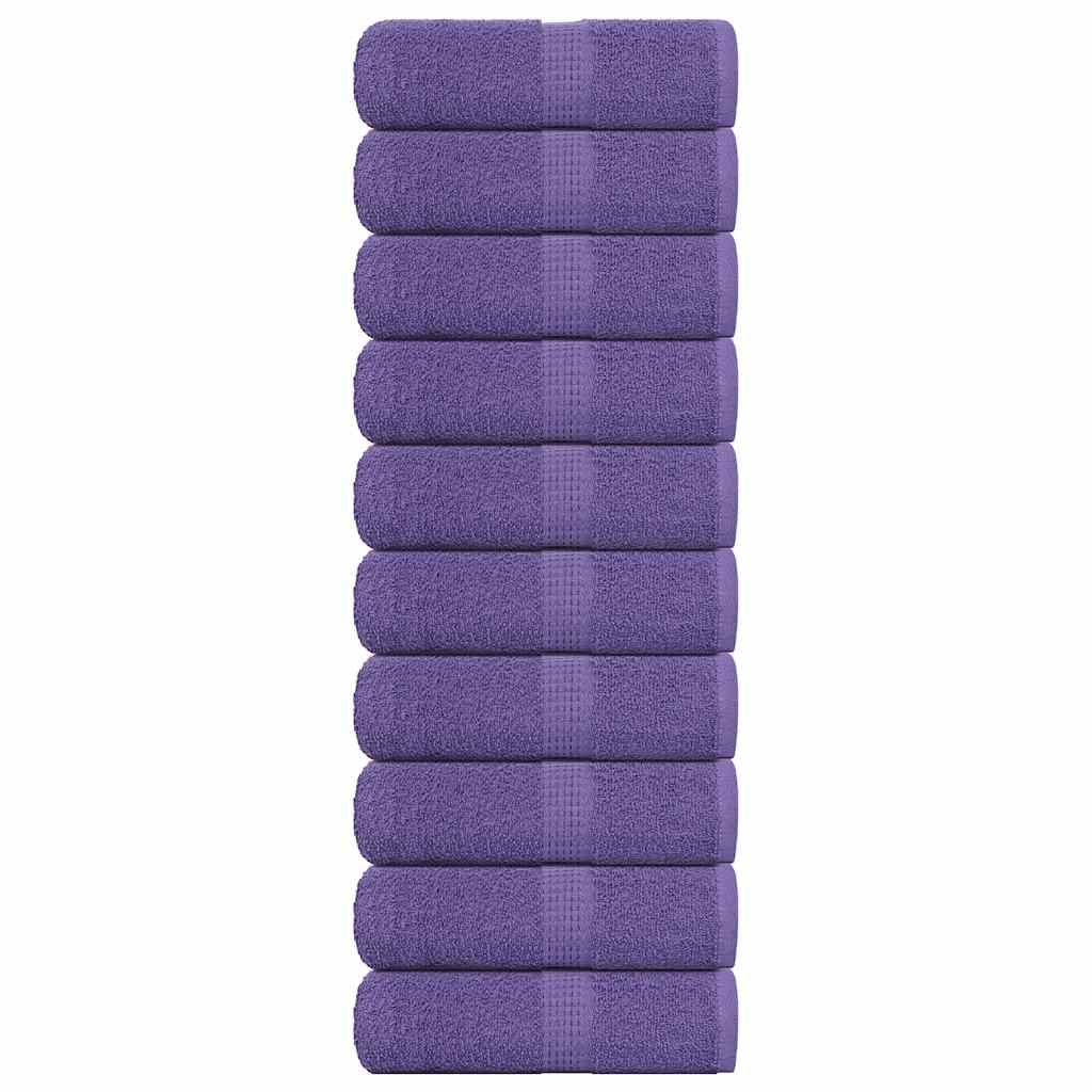 vidaXL Prosoape de oaspeți, FROGN, 10 buc, violet, 30x50 cm, 360 g/m²