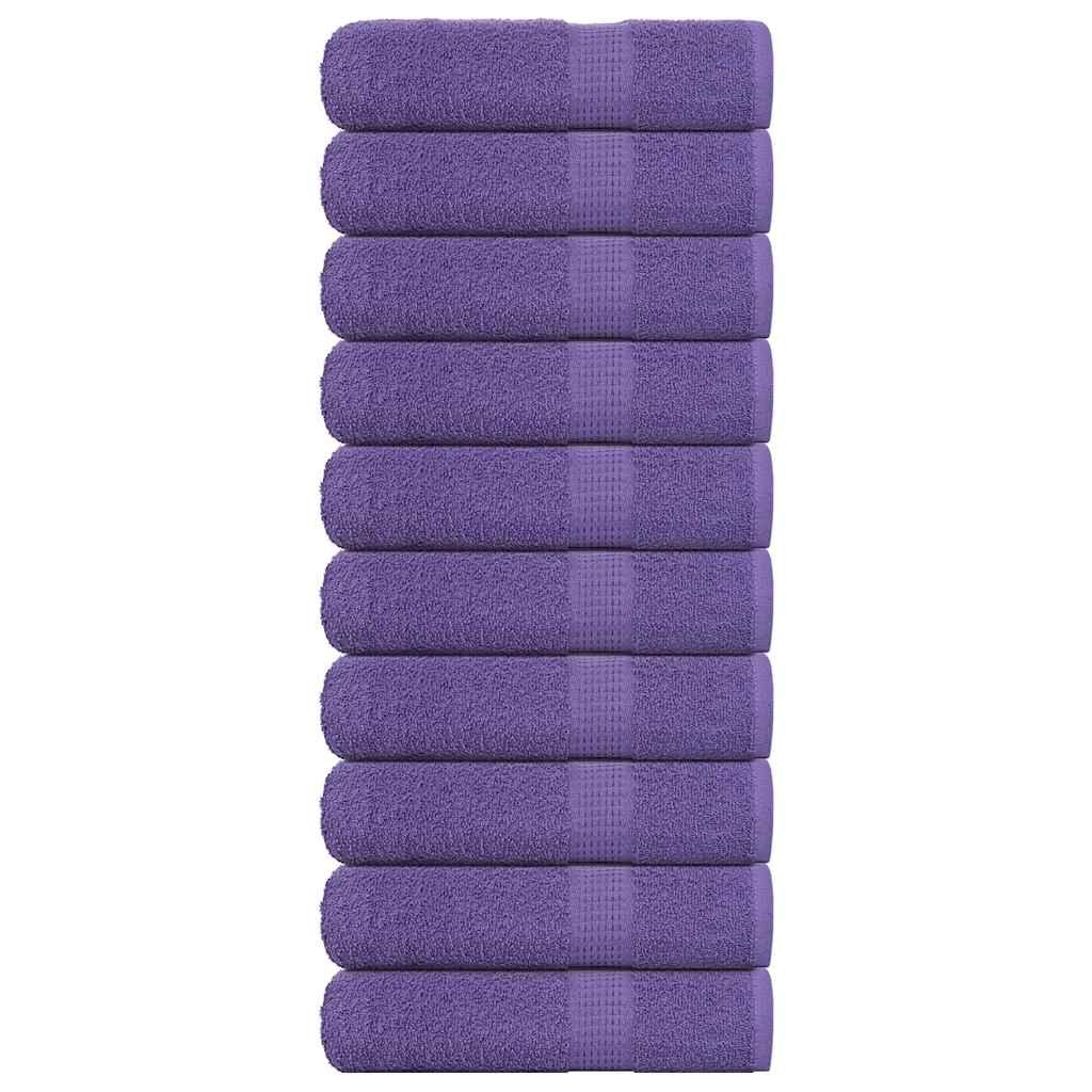 vidaXL Prosoape de mâini, FROGN, 10 buc., violet, 50x100 cm, 360 g/m²