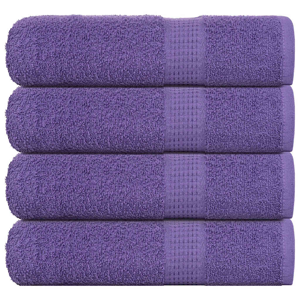 vidaXL Prosoape de baie, FROGN, 4 buc., violet, 100x150 cm, 360 g/m²