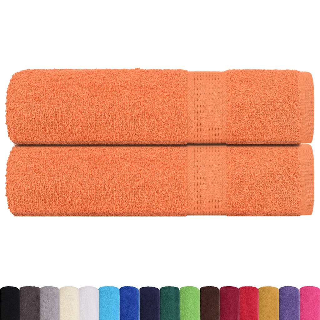 vidaXL Prosoape de baie 2 buc Portocaliu 360 g/m² 100% bumbac vidaXL Prosoape de baie 2 buc Portocaliu 360 g/m² 100% bumbac