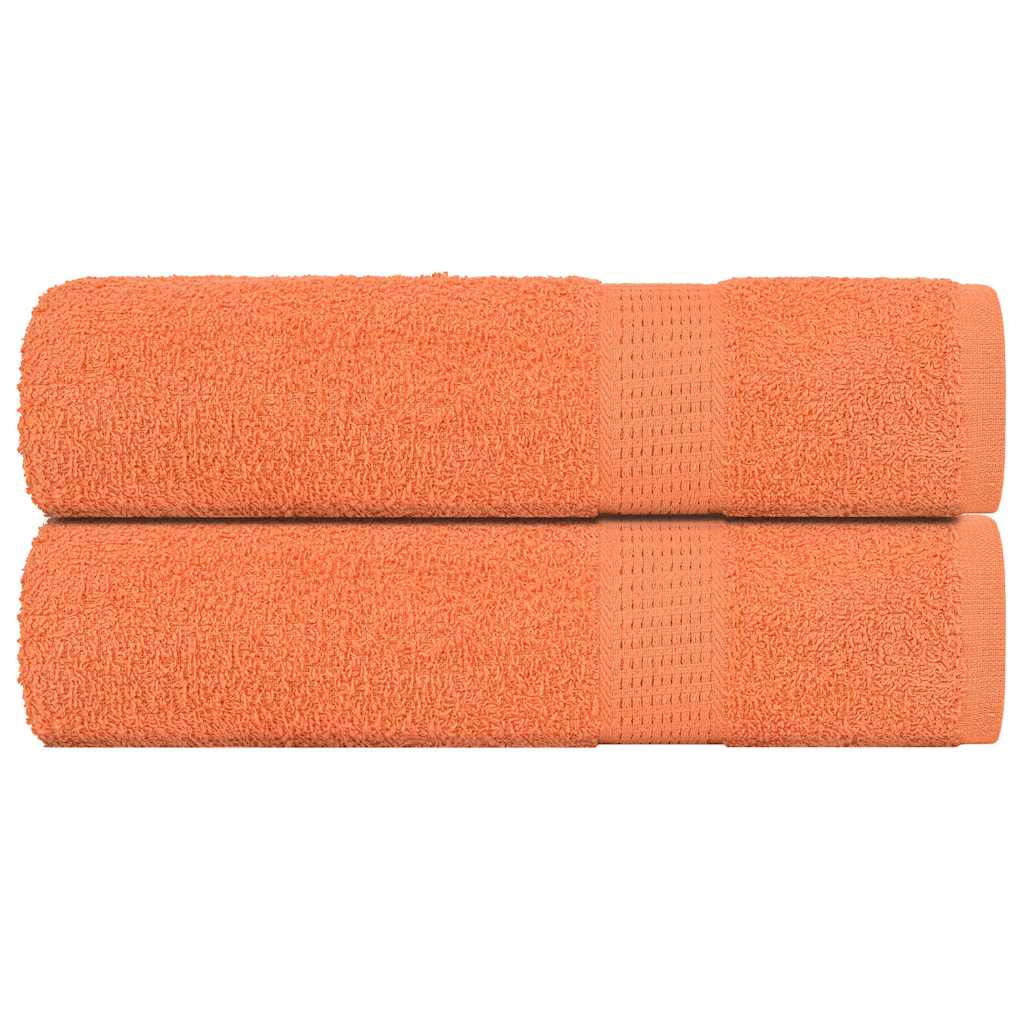 vidaXL Prosoape de baie 2 buc Portocaliu 360 g/m² 100% bumbac vidaXL Prosoape de baie 2 buc Portocaliu 360 g/m² 100% bumbac