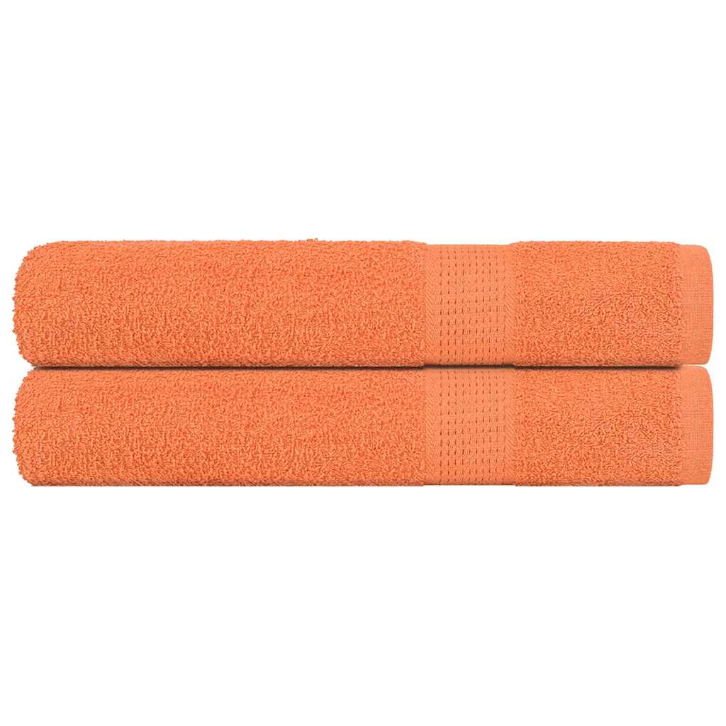 vidaXL Prosoape pentru saună 2 buc Portocaliu 360 g/m² 100% bumbac vidaXL Prosoape pentru saună 2 buc Portocaliu 360 g/m² 100% bumbac