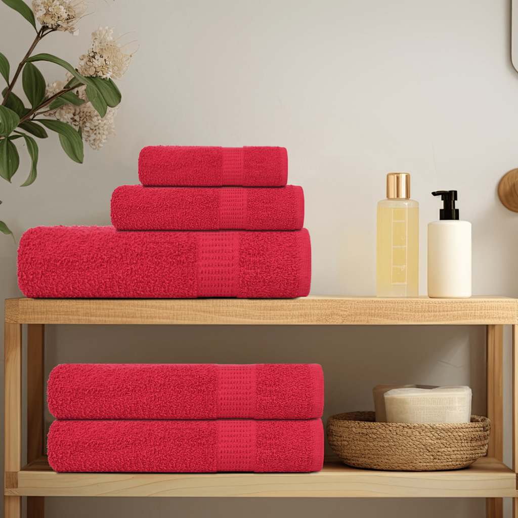 vidaXL Prosoape de baie 4 buc. FROGN Roșu 30x30 cm 100% bumbac vidaXL Prosoape de baie 4 buc. FROGN Roșu 30x30 cm 100% bumbac