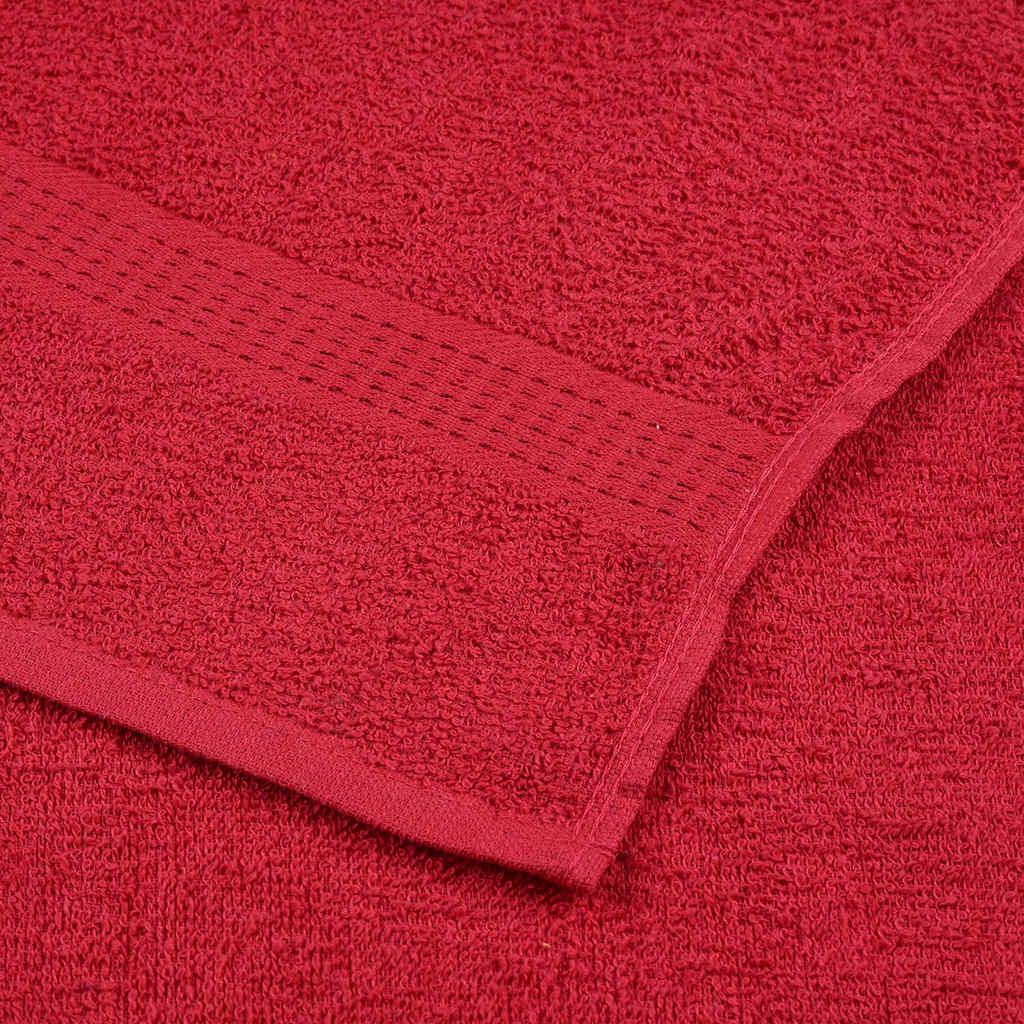 vidaXL Prosoape 10 buc Roșu 100x200 cm 360 g/m² 100% bumbac vidaXL Prosoape 10 buc Roșu 100x200 cm 360 g/m² 100% bumbac
