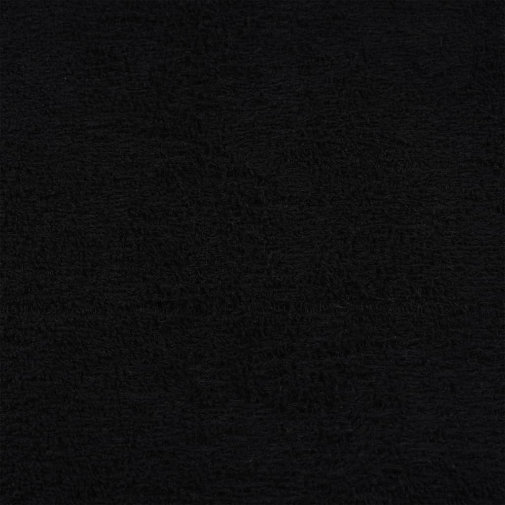 vidaXL Prosoape de baie, FROGN, 2 buc., negru, 100x150 cm, 360 g/m²
