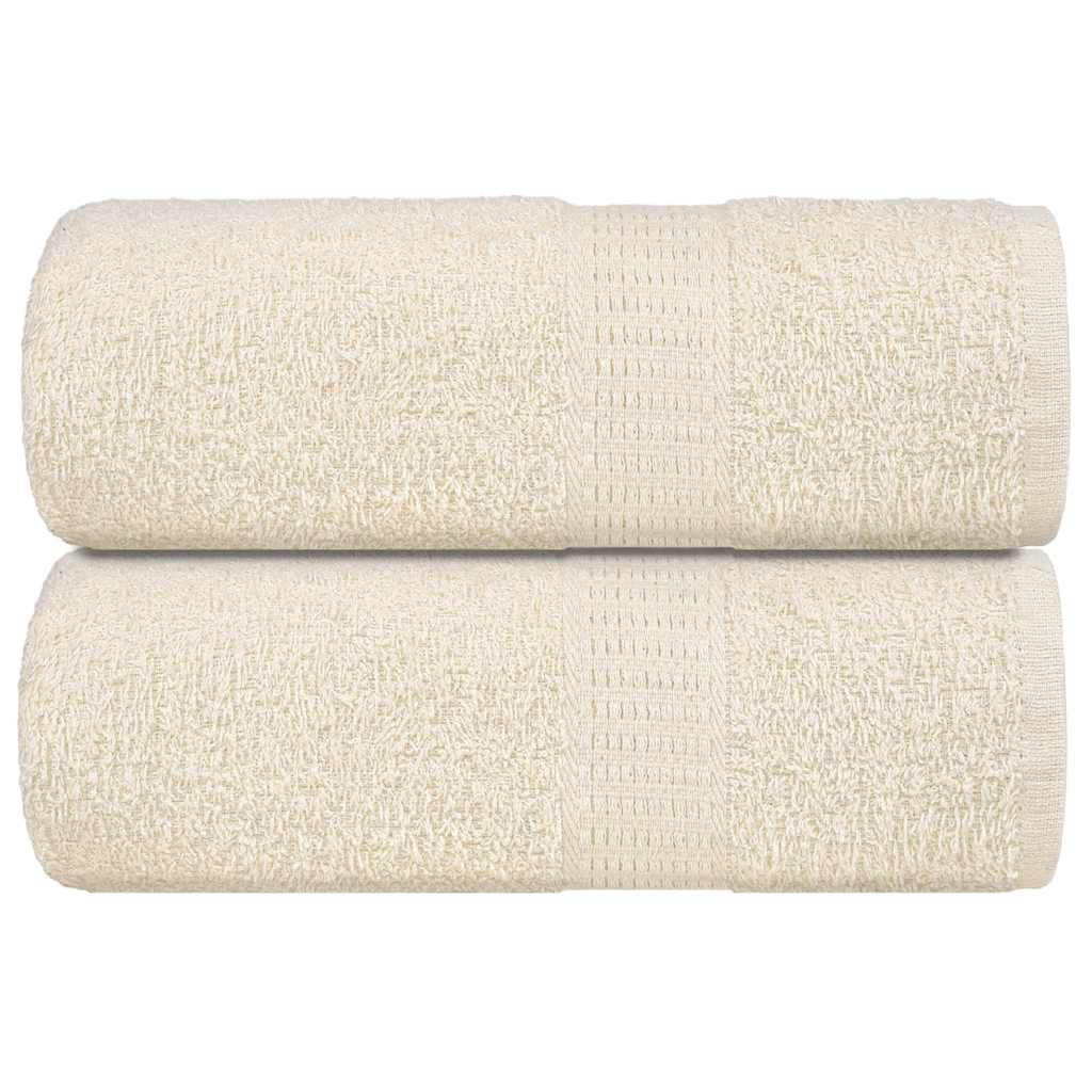 vidaXL Prosoape de baie 2 buc. FROGN, crem, 30x30 cm, 100% bumbac vidaXL Prosoape de baie 2 buc. FROGN, crem, 30x30 cm, 100% bumbac