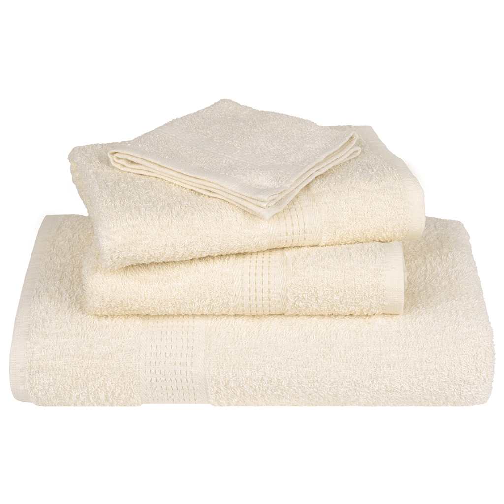 vidaXL Prosoape de baie 4 buc. FROGN, crem, 30x30 cm, 100% bumbac vidaXL Prosoape de baie 4 buc. FROGN, crem, 30x30 cm, 100% bumbac