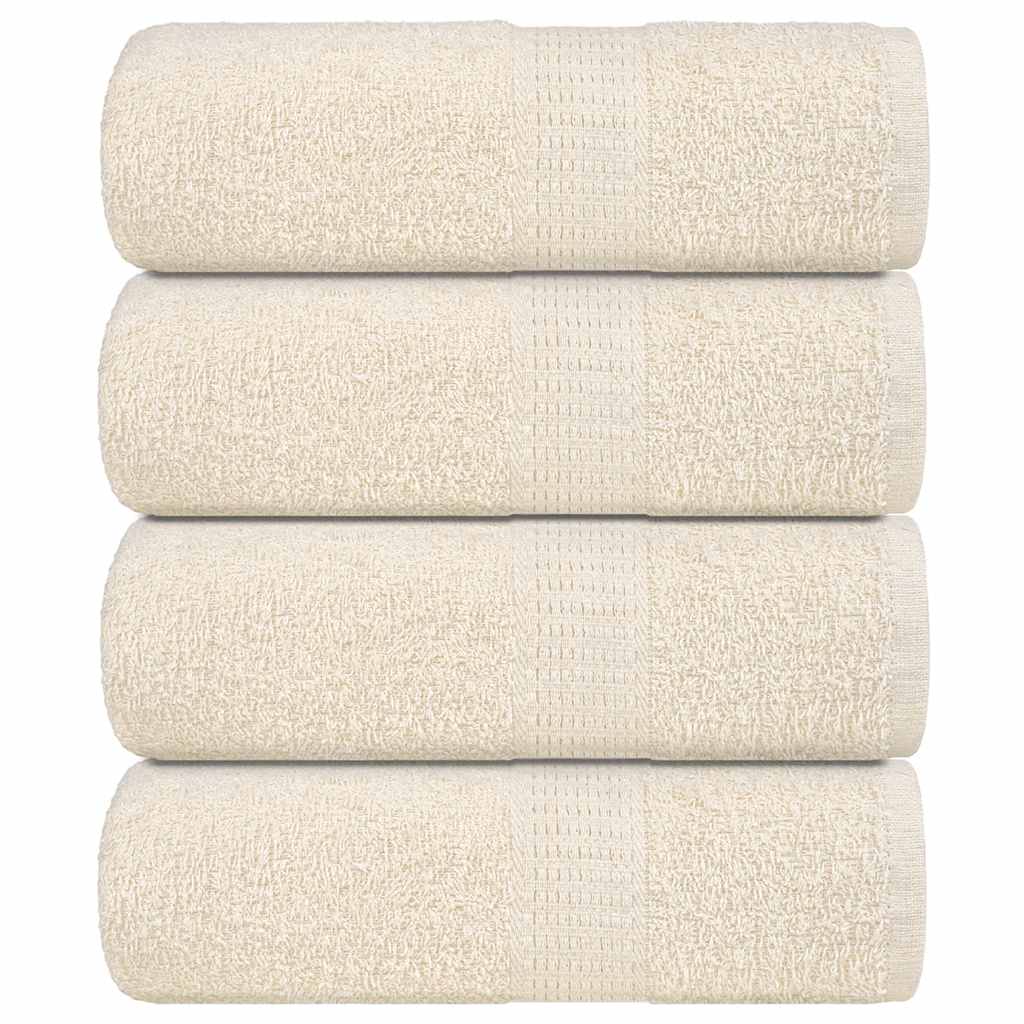 vidaXL Prosoape de baie 4 buc. FROGN, crem, 30x30 cm, 100% bumbac vidaXL Prosoape de baie 4 buc. FROGN, crem, 30x30 cm, 100% bumbac
