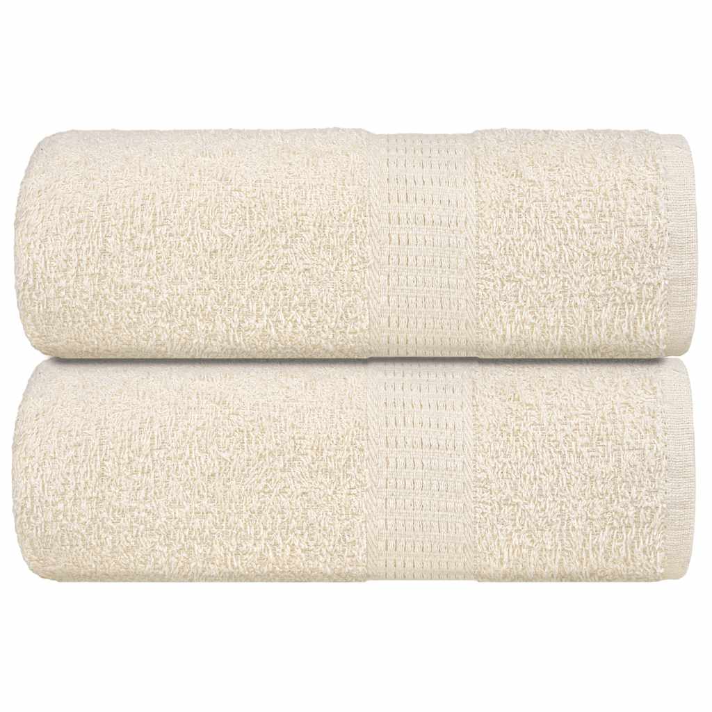vidaXL Prosoape pentru oaspeți 2 buc crem 30x50cm 360 g/m² 100% bumbac vidaXL Prosoape pentru oaspeți 2 buc crem 30x50cm 360 g/m² 100% bumbac
