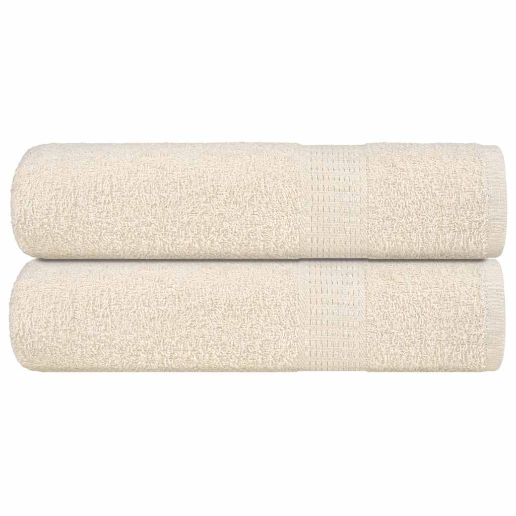 vidaXL Prosoape de duș 2 buc crem 70x140 cm 360 g/m² 100% bumbac vidaXL Prosoape de duș 2 buc crem 70x140 cm 360 g/m² 100% bumbac