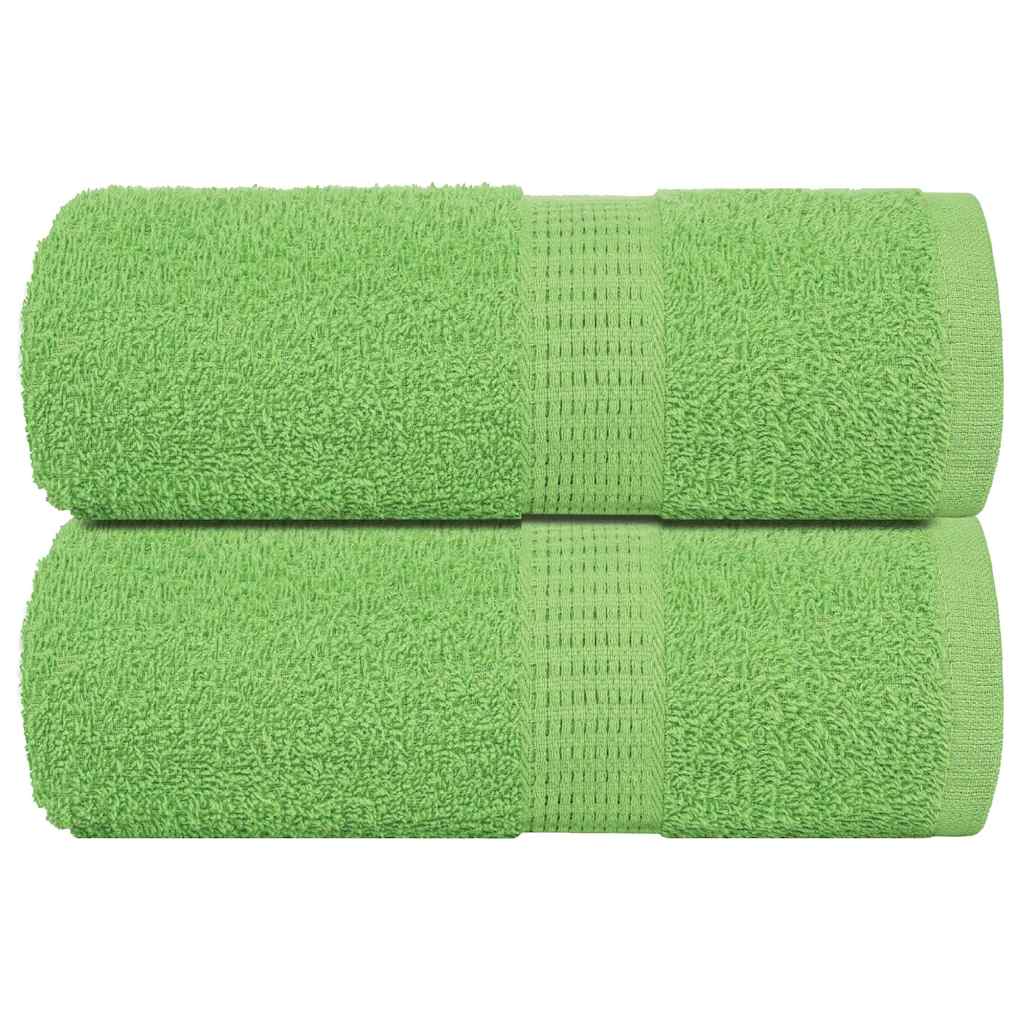 vidaXL Prosoape pentru oaspeți 2 buc Verde măr 360 g/m² 100% bumbac vidaXL Prosoape pentru oaspeți 2 buc Verde măr 360 g/m² 100% bumbac