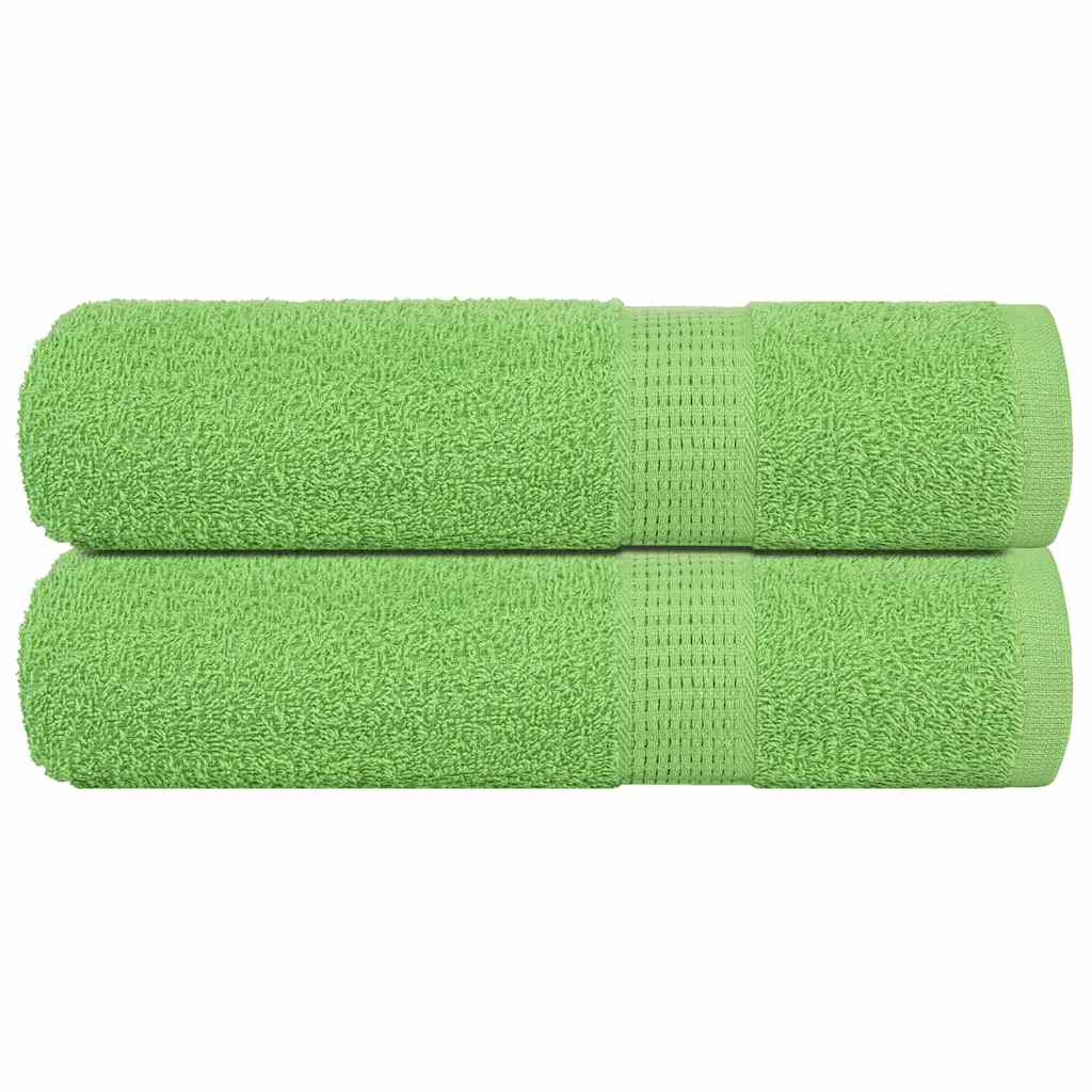 vidaXL Prosoape de baie, FROGN, 2 buc, verde măr, 100x150 cm, 360 g/m²
