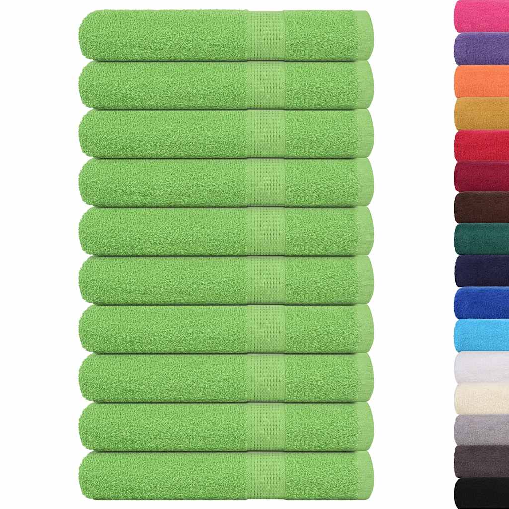 vidaXL Prosoape saună 10 buc Verde măr 80x200 cm 360 g/m² 100% bumbac vidaXL Prosoape saună 10 buc Verde măr 80x200 cm 360 g/m² 100% bumbac