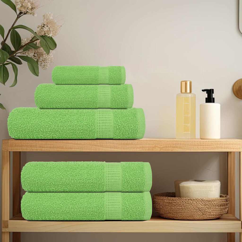 vidaXL Prosoape 2 buc Verde mere 100x200 cm 360 g/m² 100% bumbac vidaXL Prosoape 2 buc Verde mere 100x200 cm 360 g/m² 100% bumbac