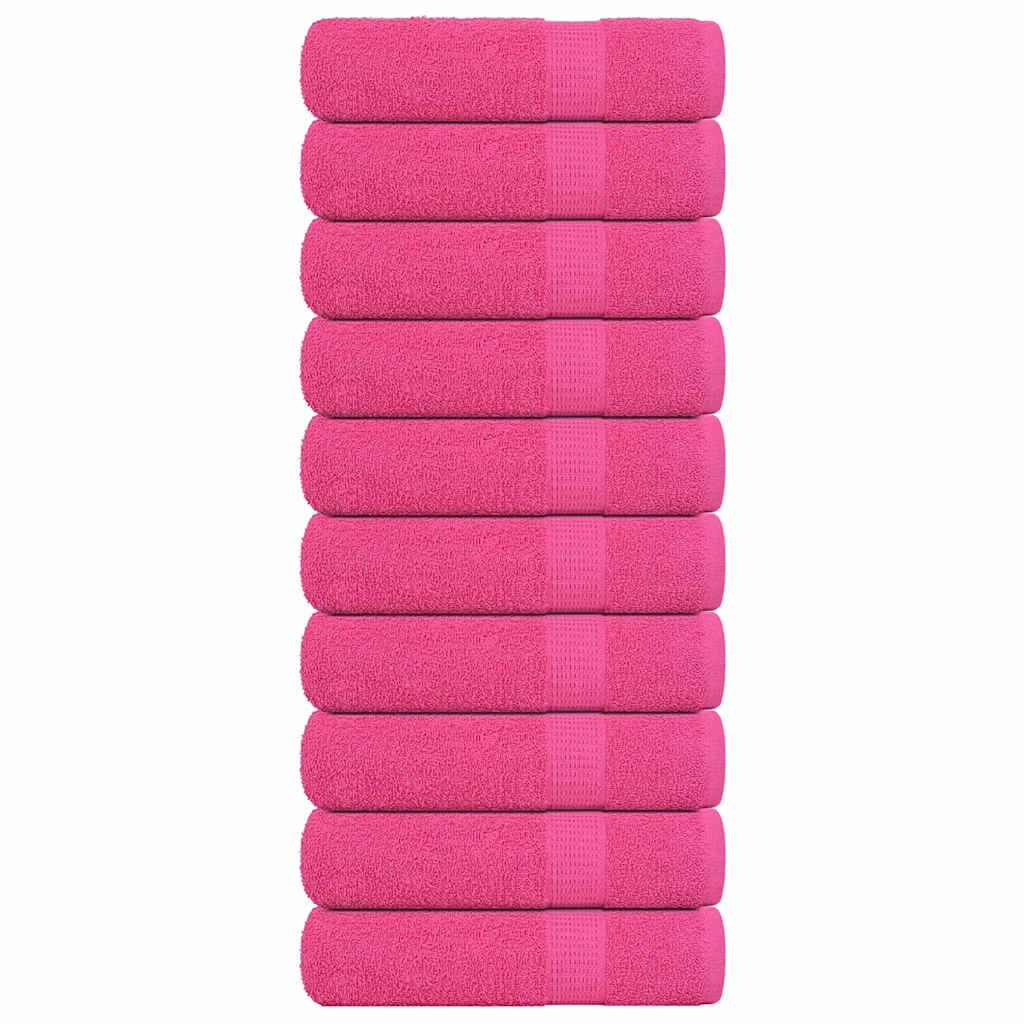 vidaXL Prosoape de mână 10 buc roz 50x100 cm 360 g/m² 100% bumbac vidaXL Prosoape de mână 10 buc roz 50x100 cm 360 g/m² 100% bumbac