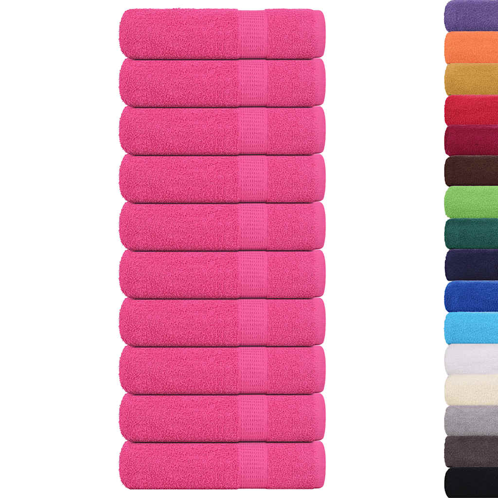 vidaXL Prosoape de baie 10 buc roz 100x150 cm 360 g/m² 100% bumbac vidaXL Prosoape de baie 10 buc roz 100x150 cm 360 g/m² 100% bumbac